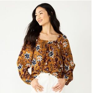 Women's Sonoma Goods For Life® Square Neck Puff Sleeve Top
Size X-Large